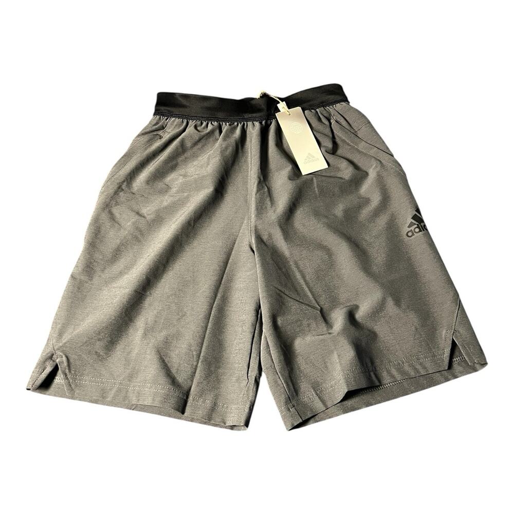 NWT Adidas Shorts Mens XS Axis 3.0 Woven Training Soccer Aeroready Gray Stretch‎